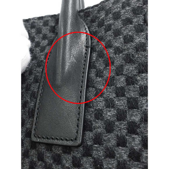 Saint Laurent Paris Cava Rive Tote Bag Black Grey - Picture 8 of 9